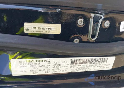 2014 Jeep Compass Limited from USA, damaged, VIN 1C4NJDCBOED510713